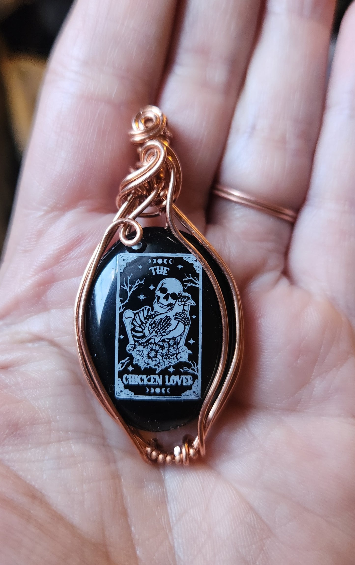 Onyx tarot pendant