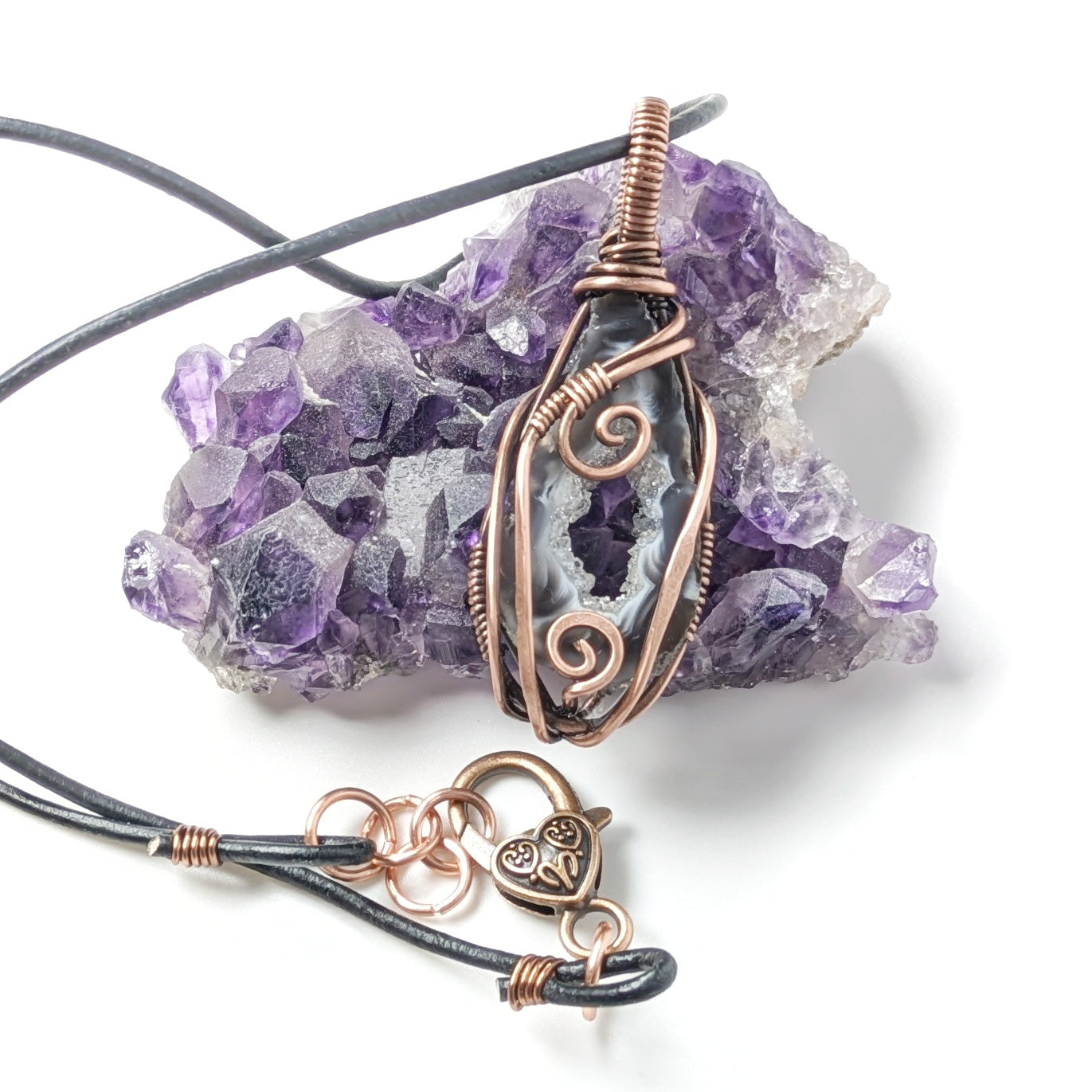 Agate Geode Slice Pendant