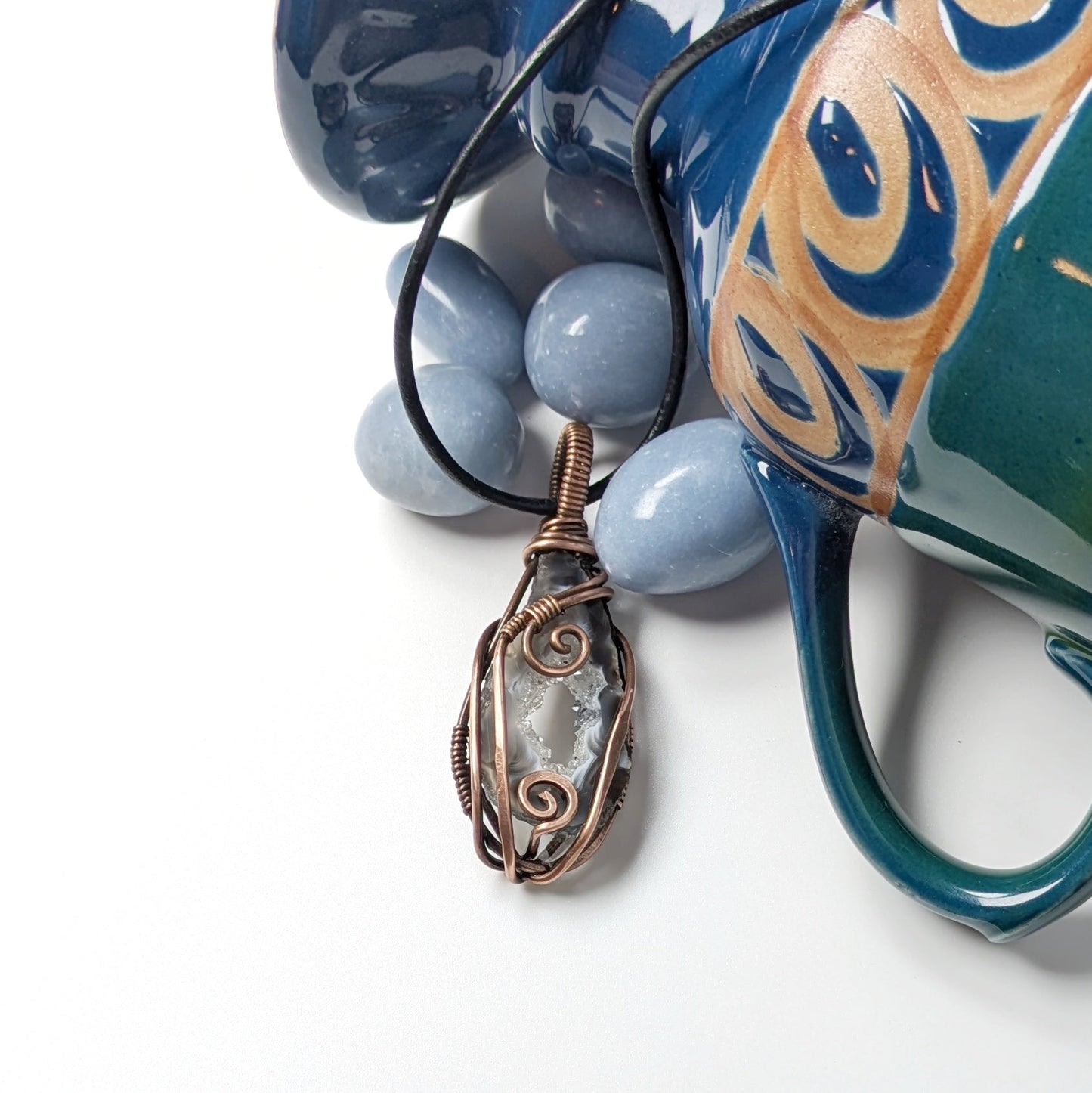 Agate Geode Slice Pendant