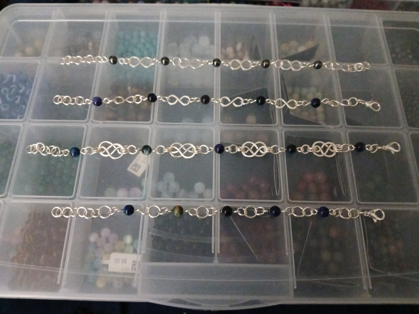 Chain link bracelets and matching earrings