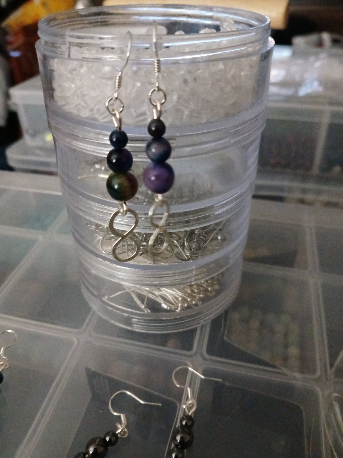Chain link bracelets and matching earrings