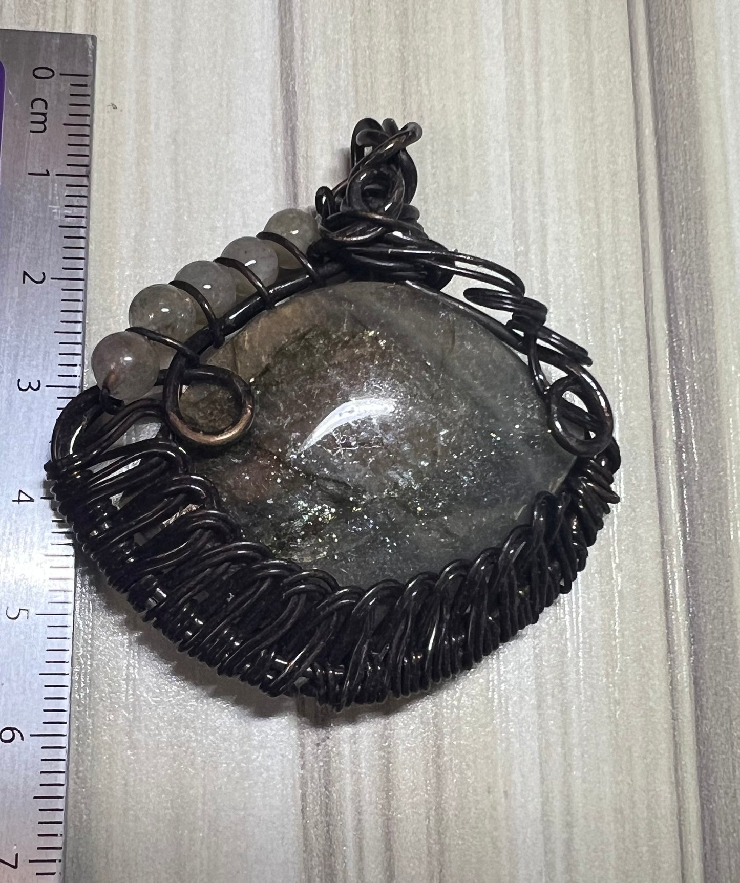 Labradorite Wire Wrapped Loop Pendant