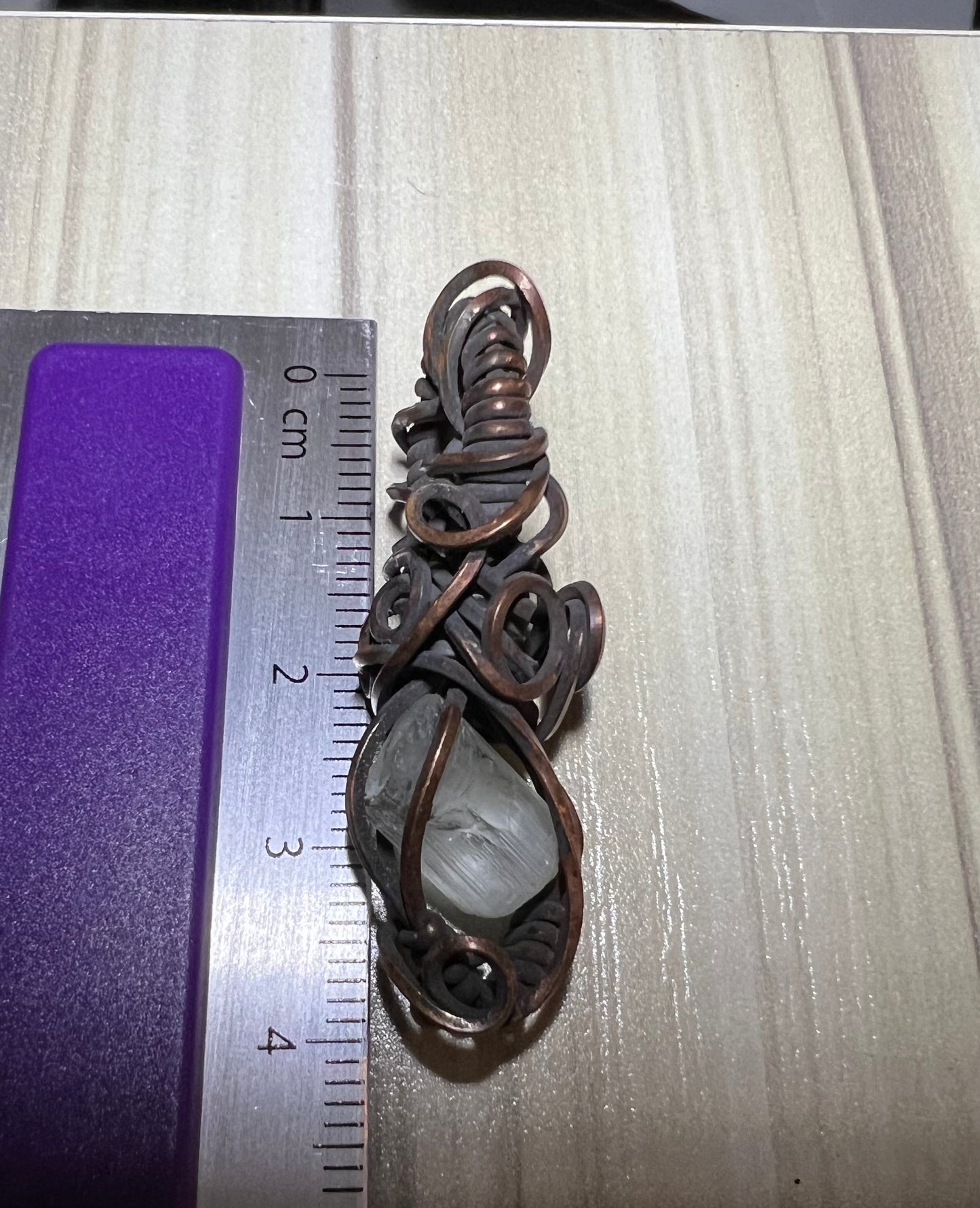 Rough Aquamarine Gemstone Wire Wrapped Pendant