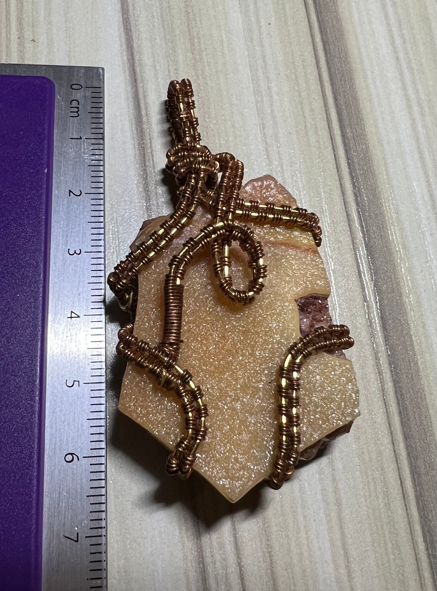 Carnelian Druzy Pendant