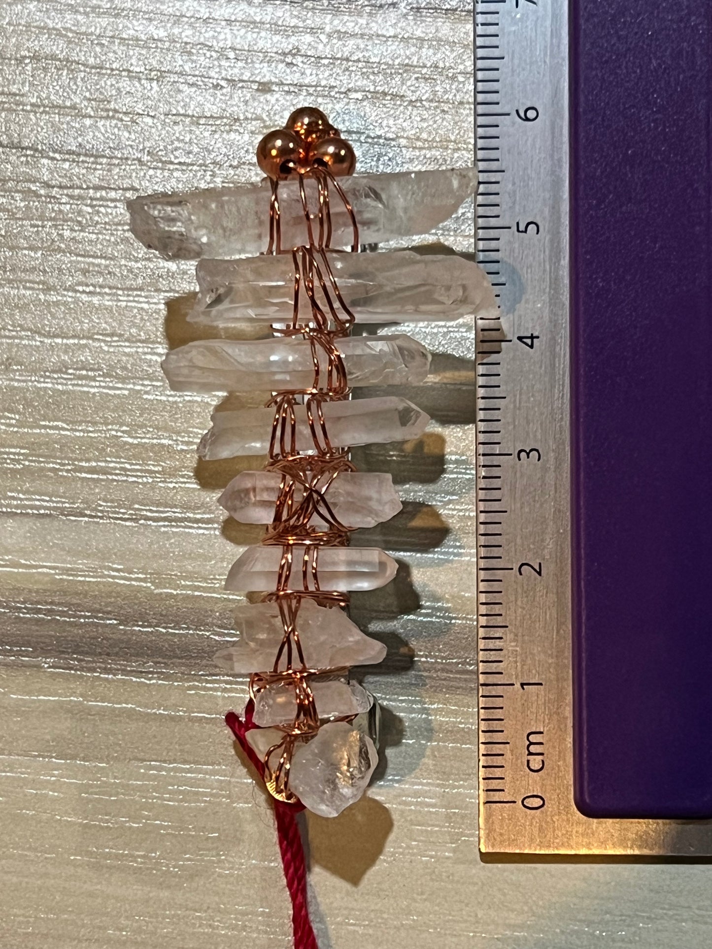 Lazer Quartz Points Barrette