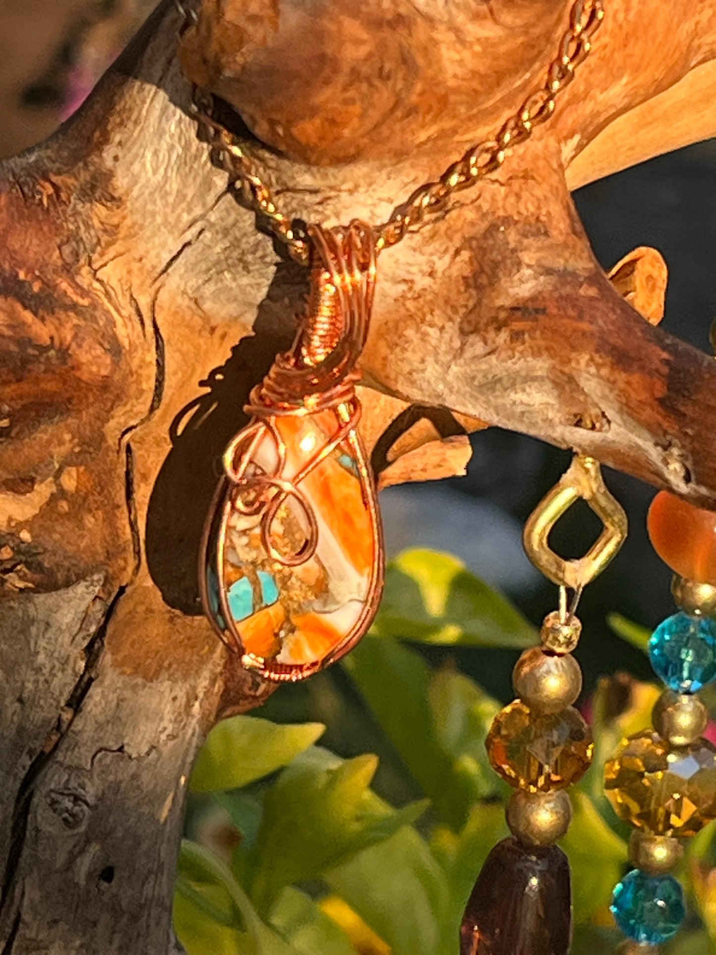 Spiny Oyster Turquoise Pendant