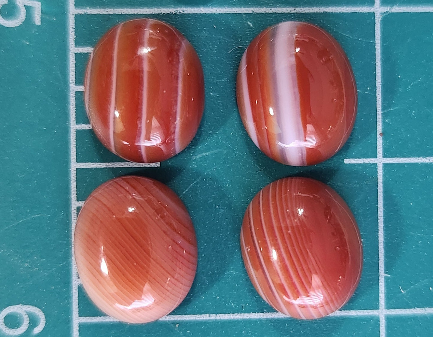 Red Banded Agate Cabachons