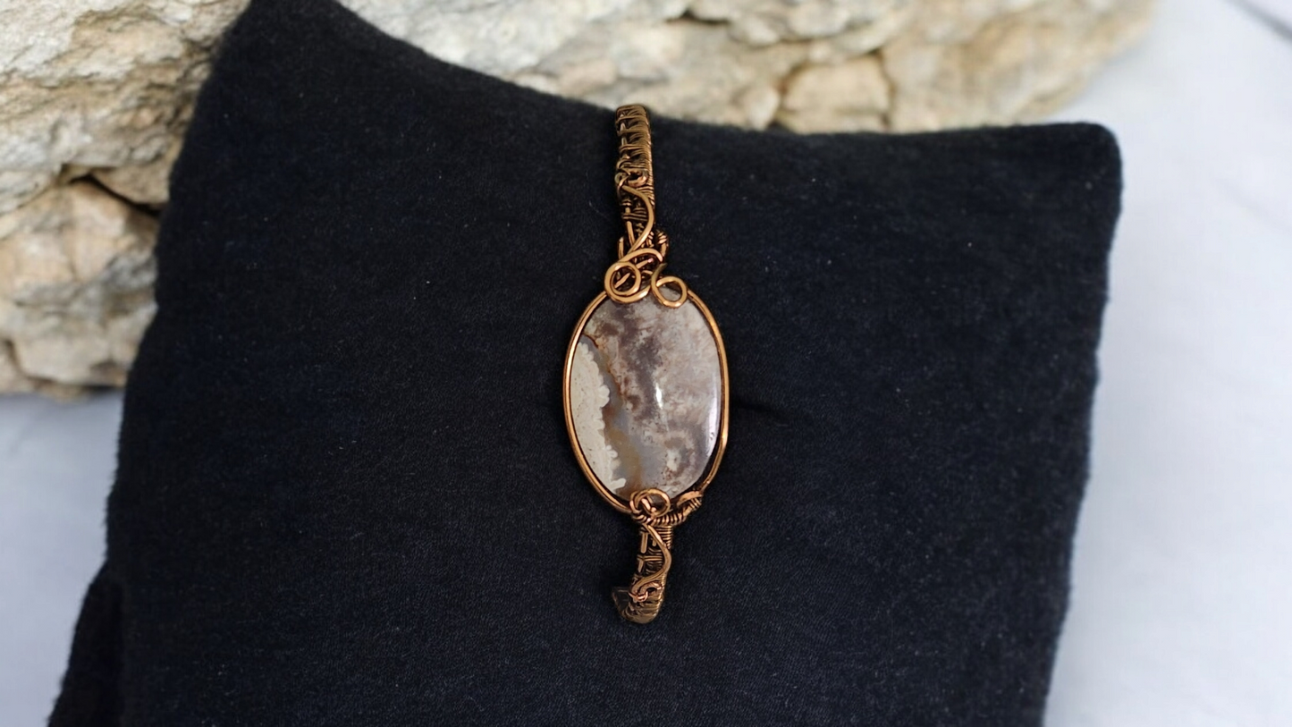 Wire Wrapped Crazy Lace Agate