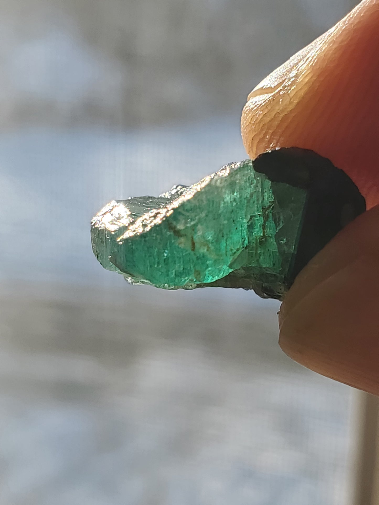 Terminated Tabular Untreated Emerald w/ Black Schorl Tourmaline, Kagem Mine, Zambia