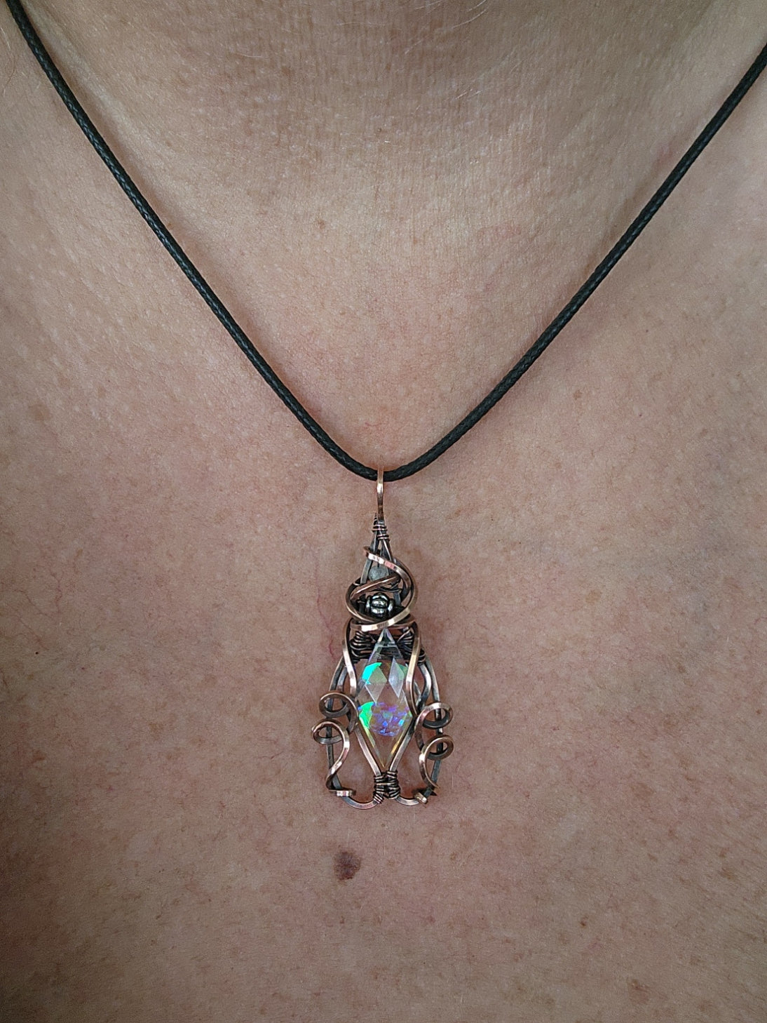 Disco/Mystic Faceted Cut Quartz Crystal Briolette
