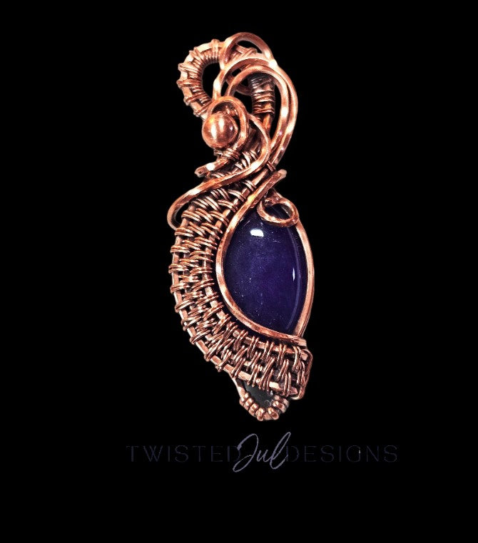 Sideswept Royal Blue Pendant