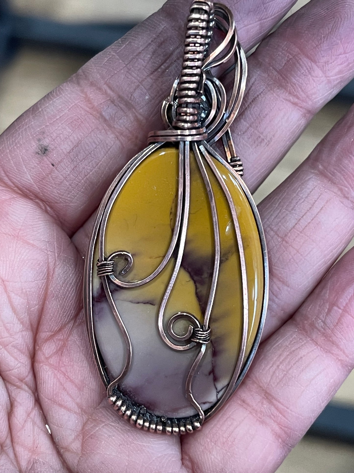 Mookite cab wrapped in oxidized Copper