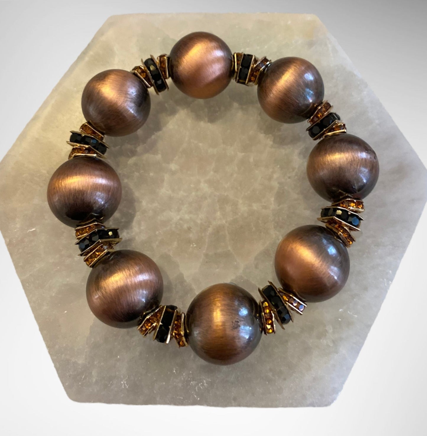 Crystal Trio Copper Bracelet