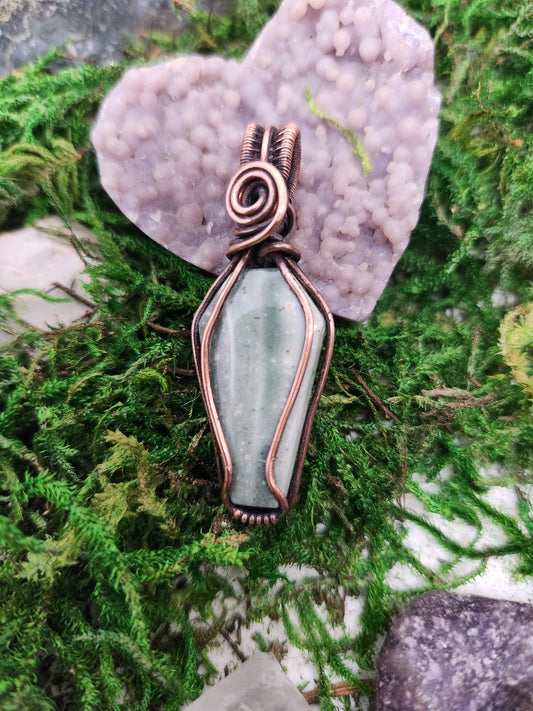 Jasper coffin pendant
