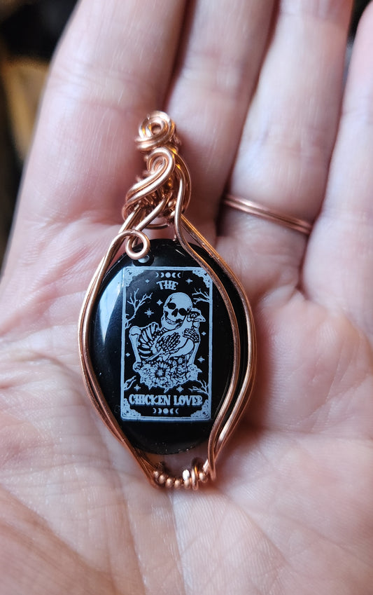 Onyx tarot pendant