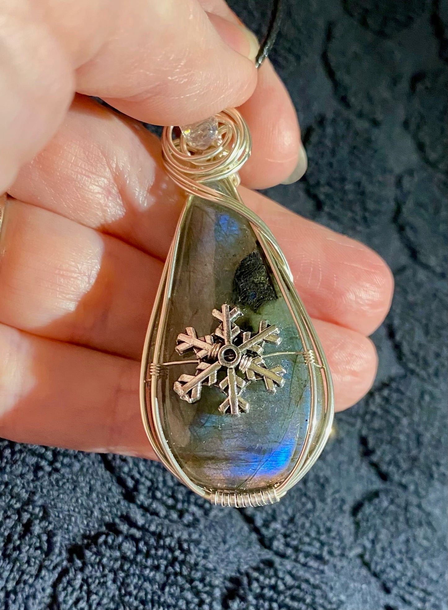 Labradorite Wire Wrapped Pendant