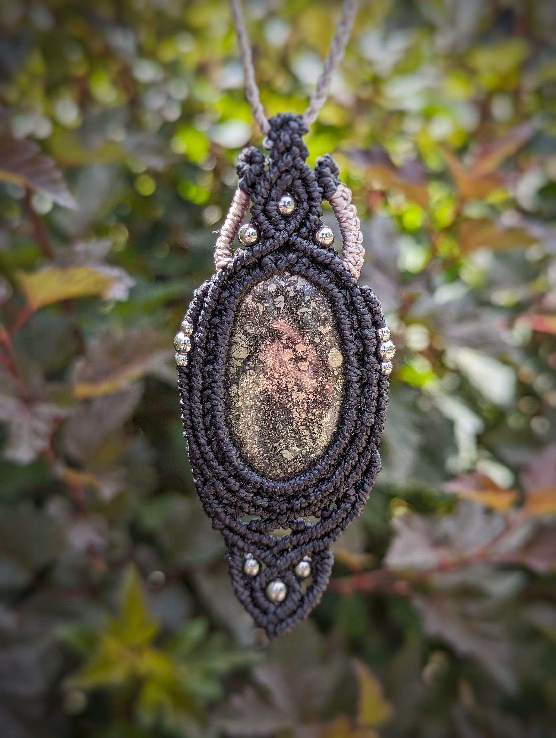 Marcasite Micro-Macrame Necklace With Earrings