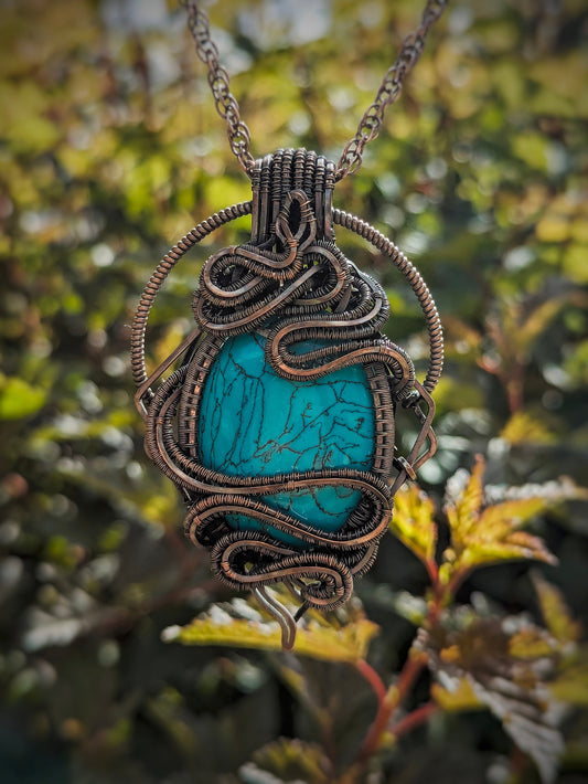 Mohave Turquoise Snake Pendant