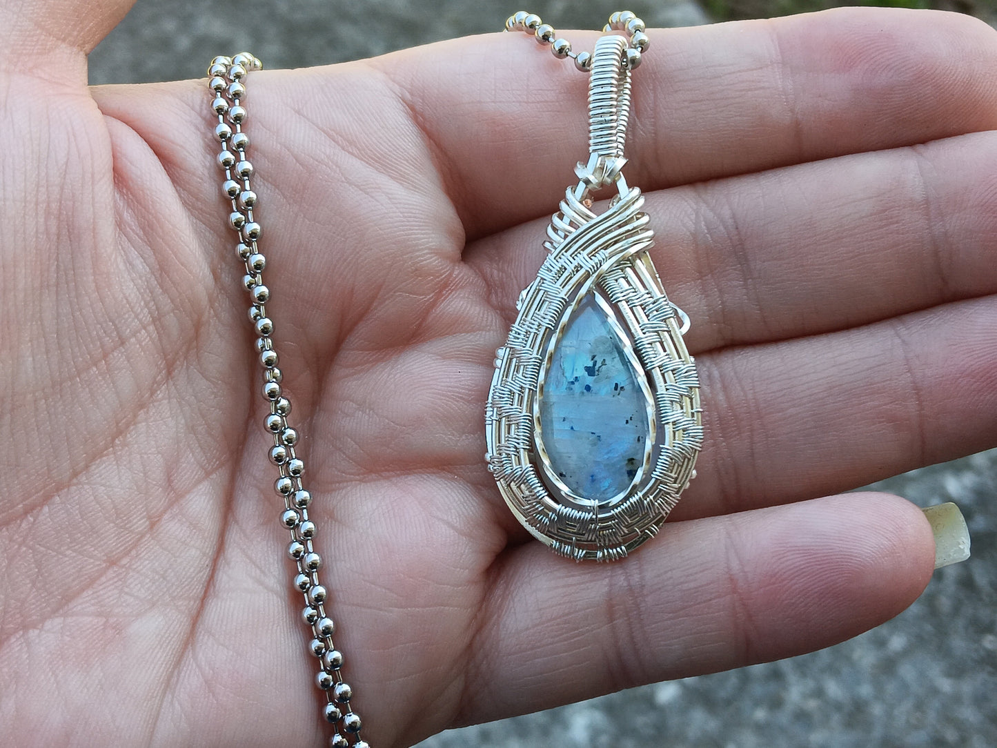 Rainbow Moonstone Pendant