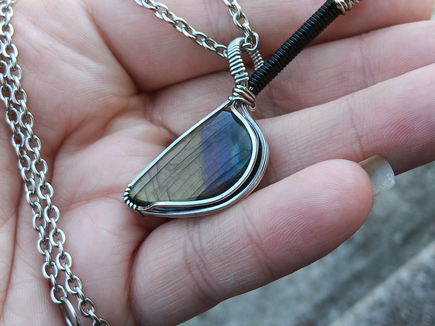 Spectrolite Knife Pendant