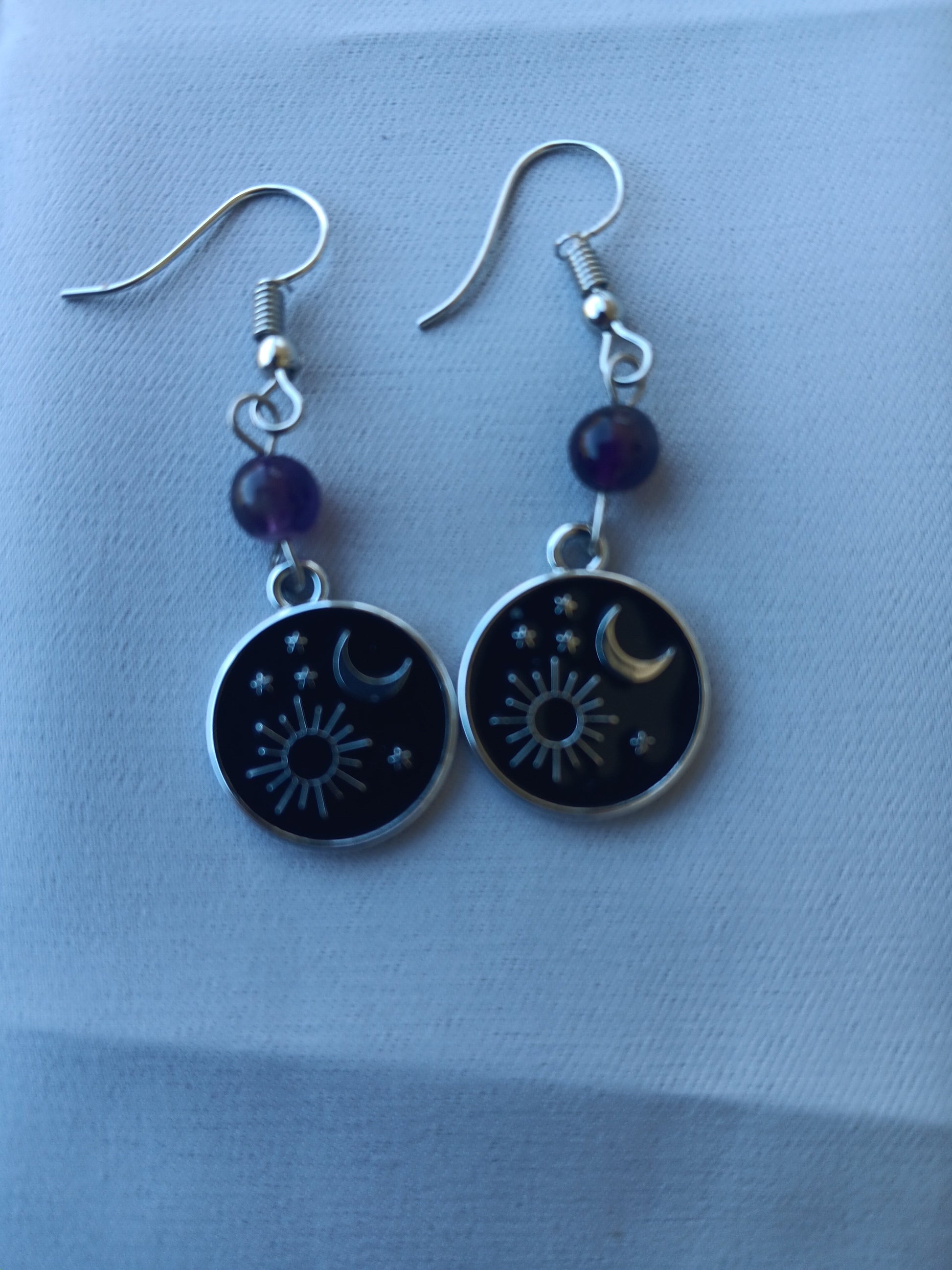 Enameled Witchy Beaded Dangle Earrings