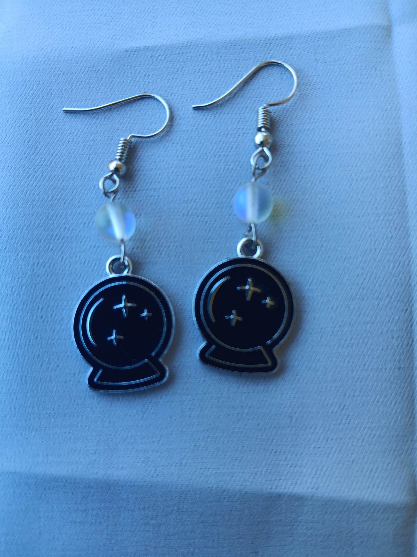 Enameled Witchy Beaded Dangle Earrings