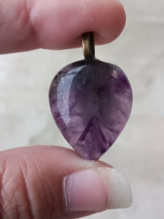 Amethyst Simple Bail Pendant