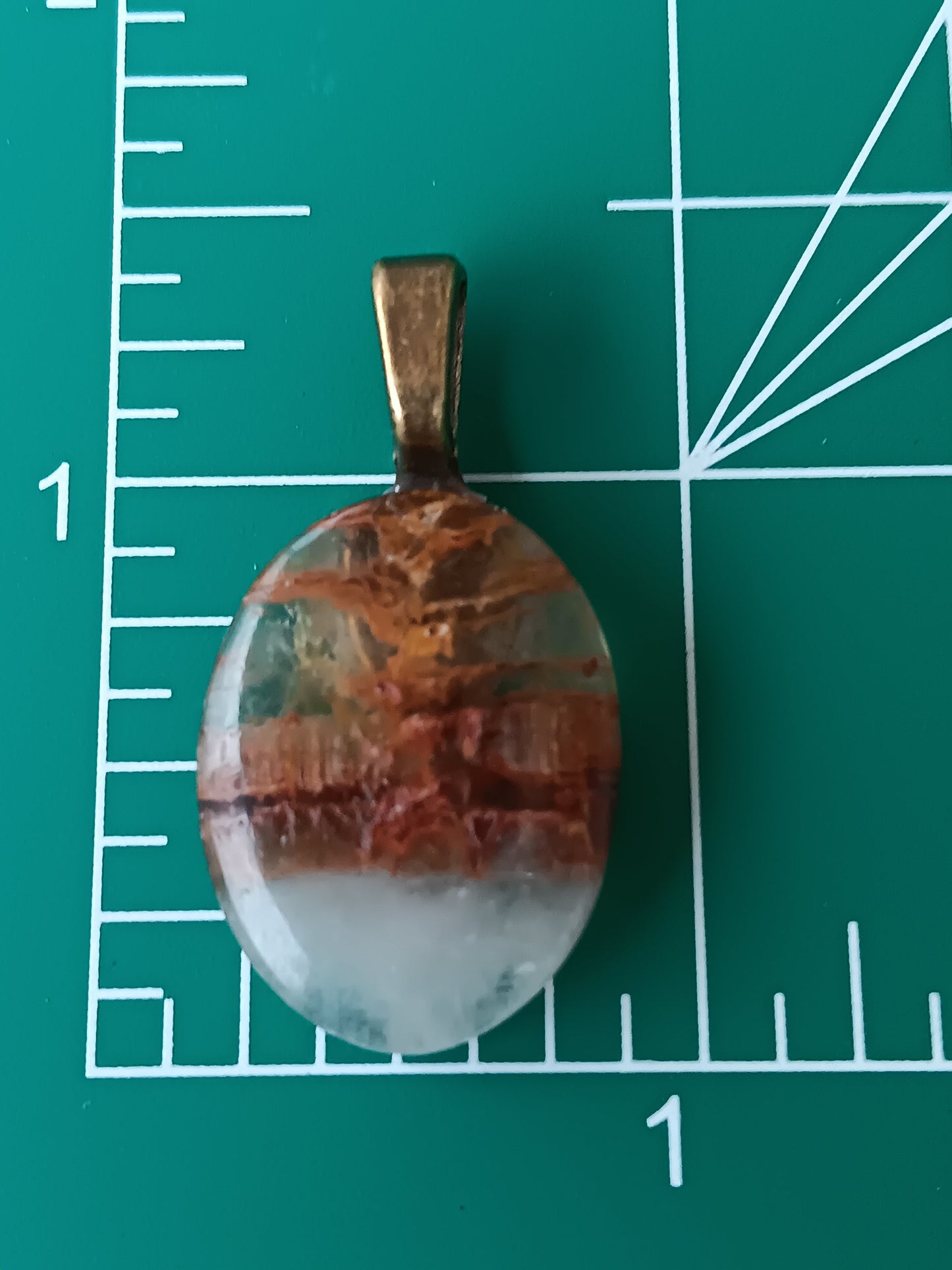 Hemetoid Quartz Simple Bail Pendant