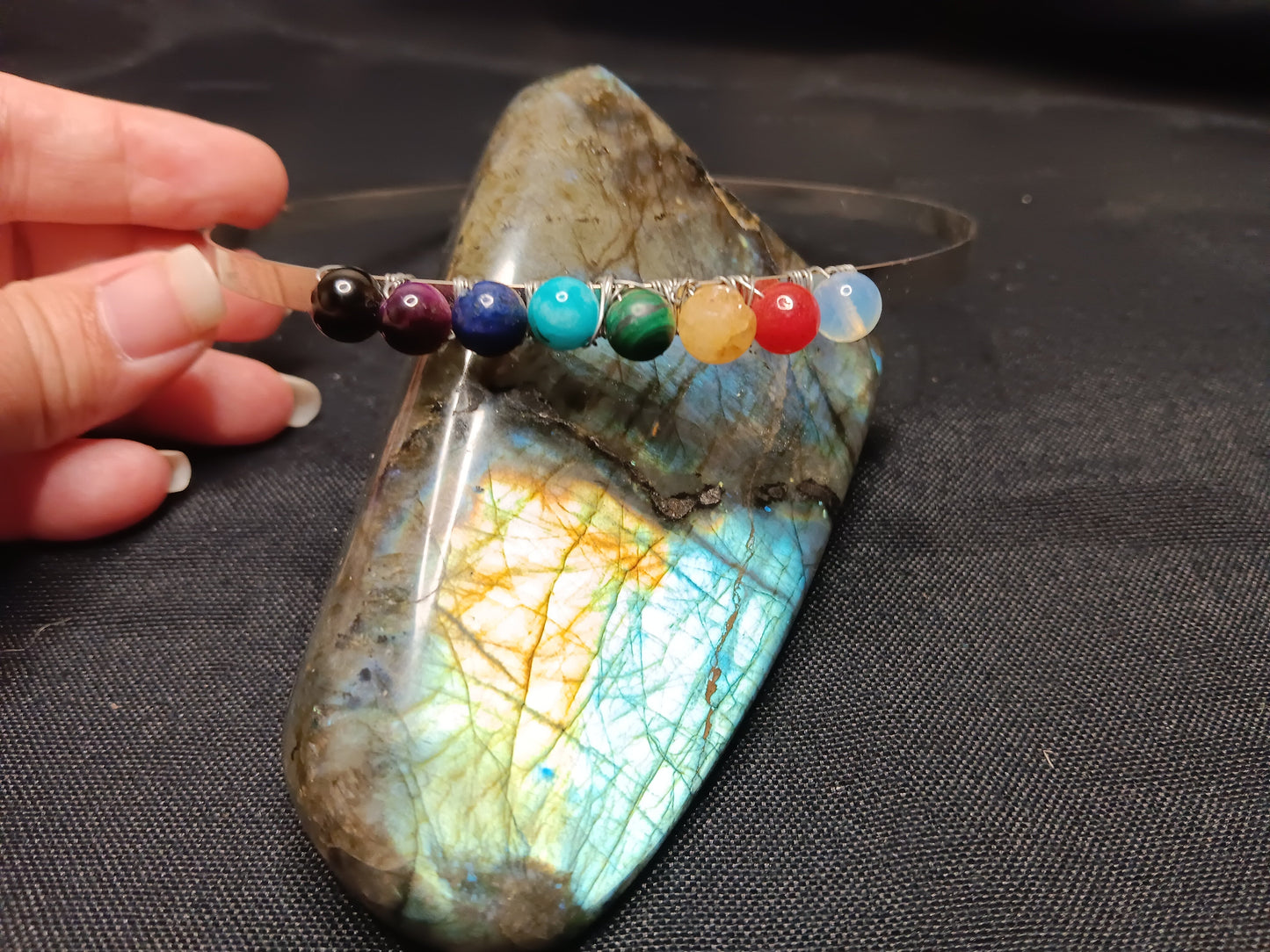 Rainbow Chakra Bead Headband