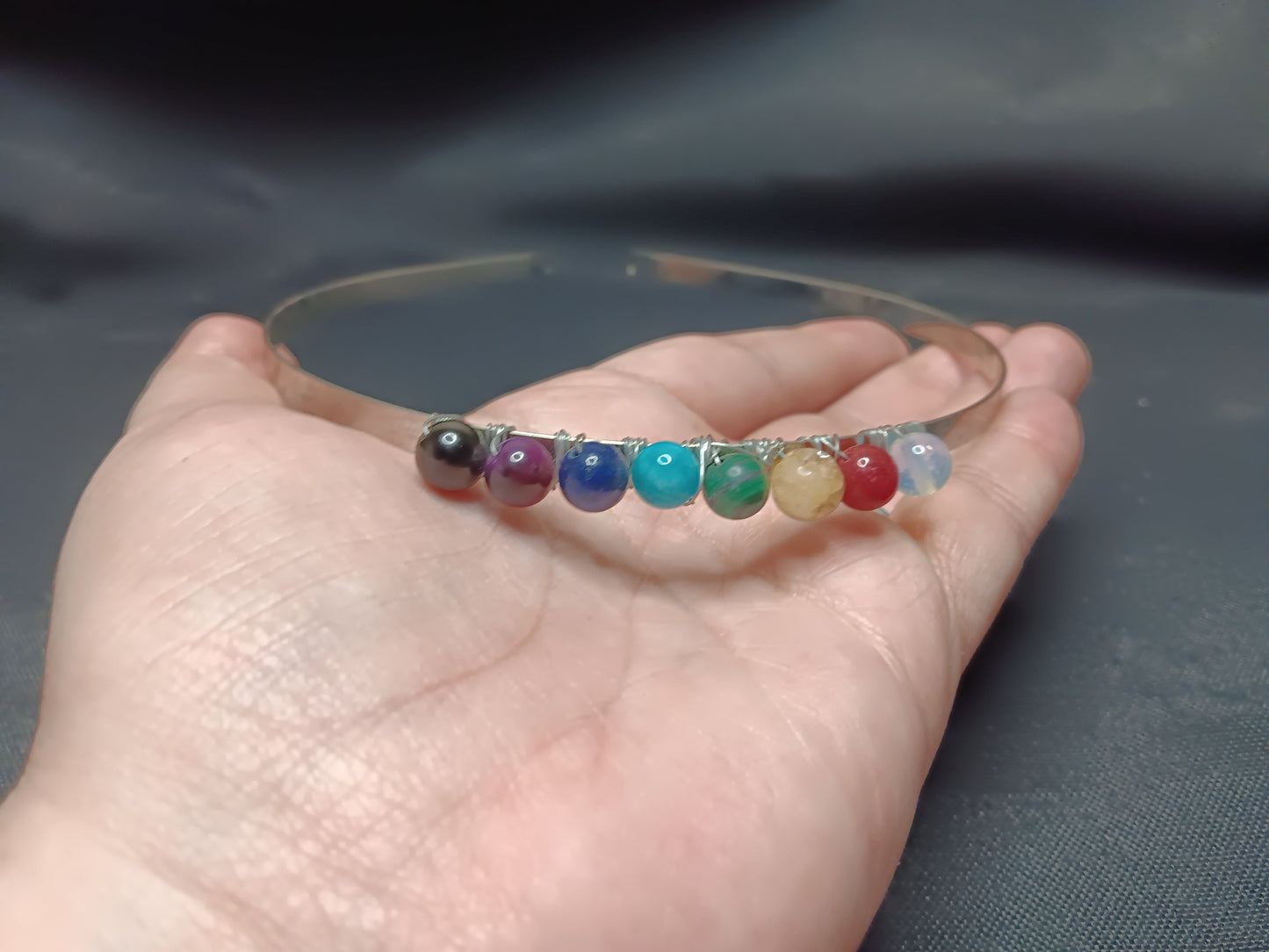 Rainbow Chakra Bead Headband