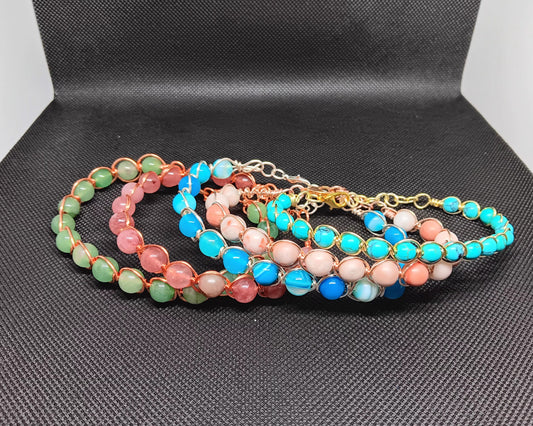 Goddess Wrapped Bead Bracelets