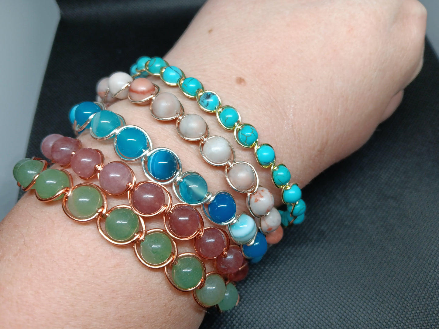 Goddess Wrapped Bead Bracelets