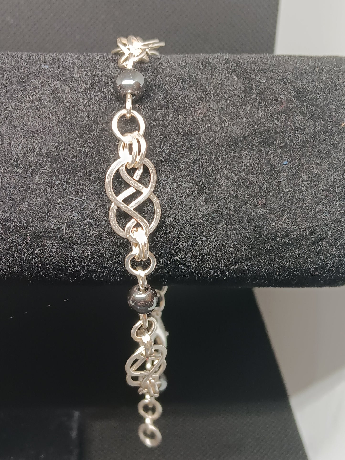 Beaded Wire Chain Link Bracelets