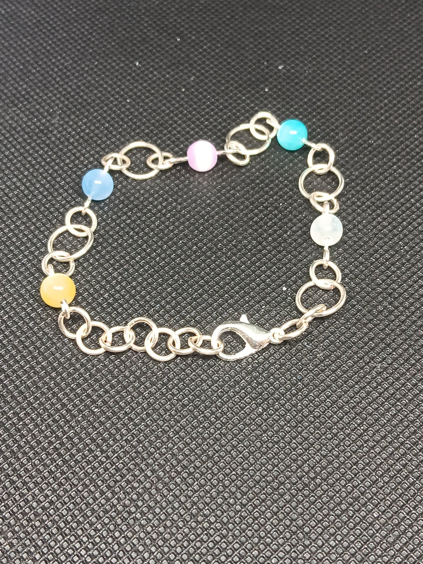 Beaded Wire Chain Link Bracelets