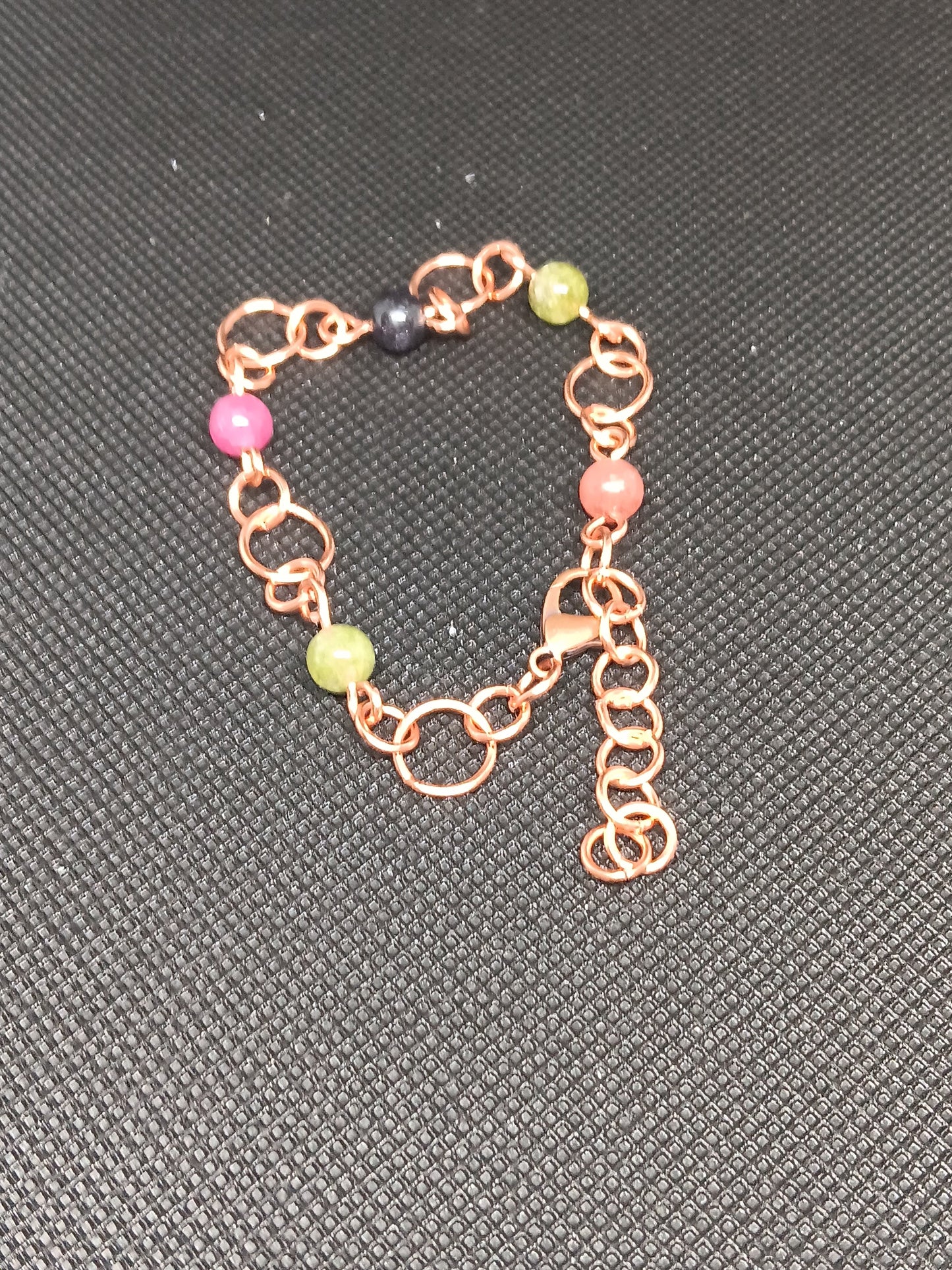 Beaded Wire Chain Link Bracelets