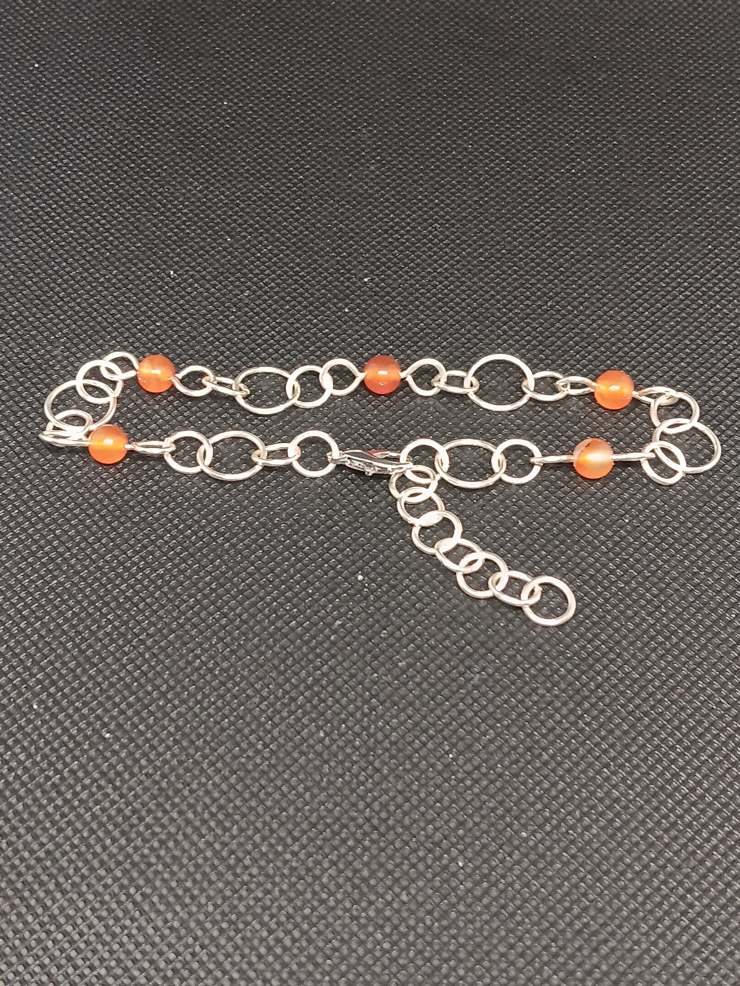 Beaded Wire Chain Link Bracelets