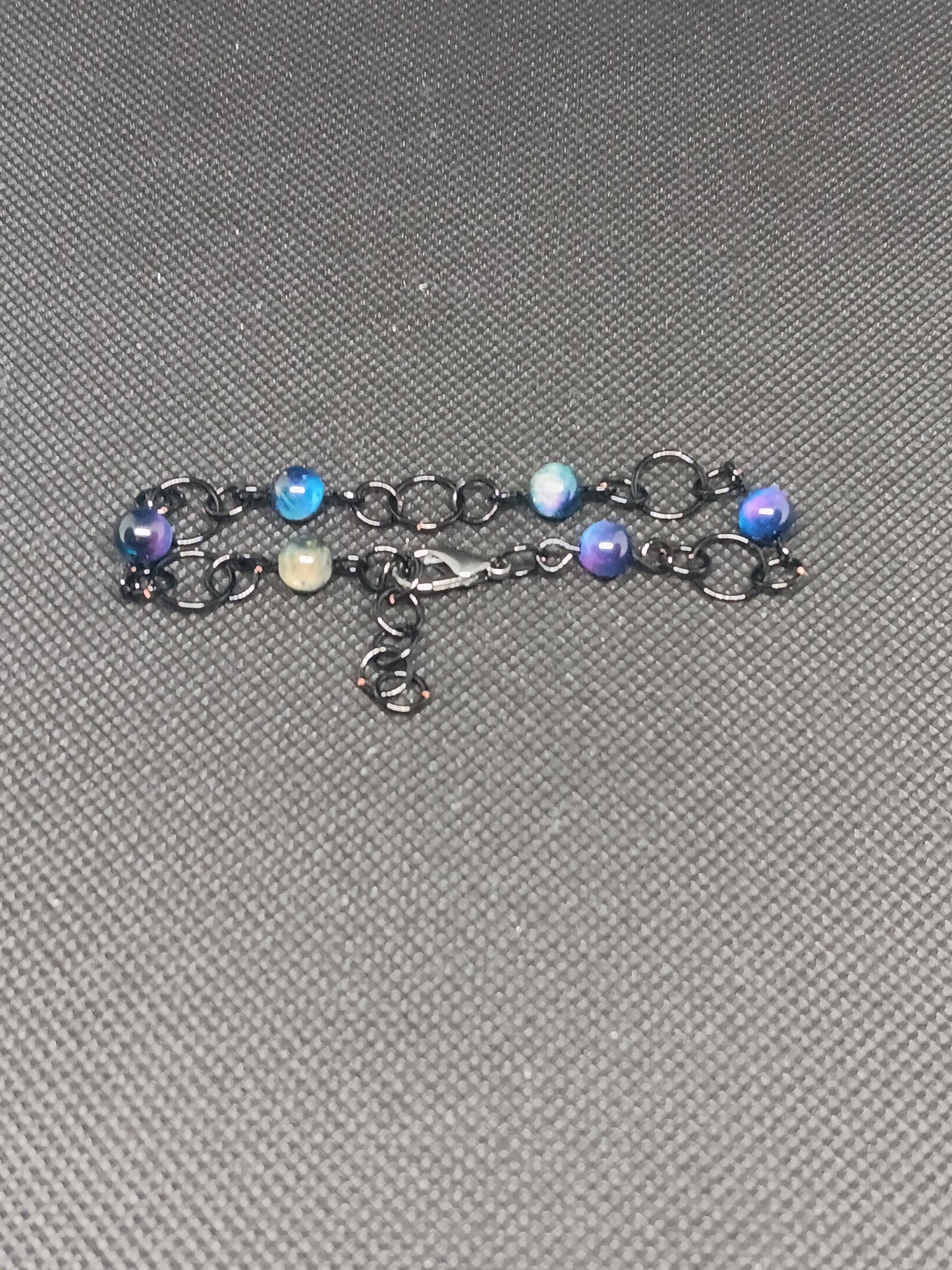 Beaded Wire Chain Link Bracelets