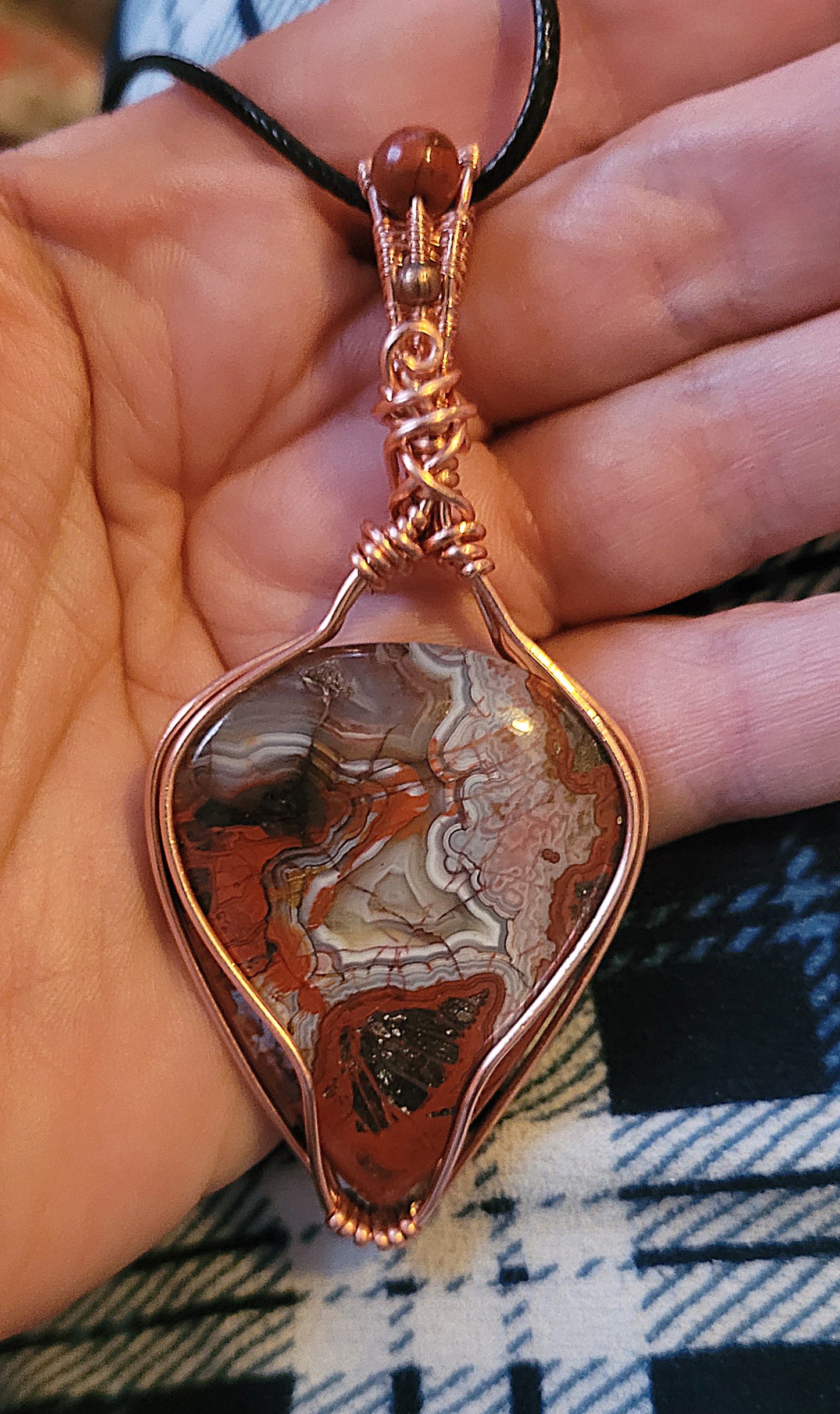 Crazy Lace Agate pendant