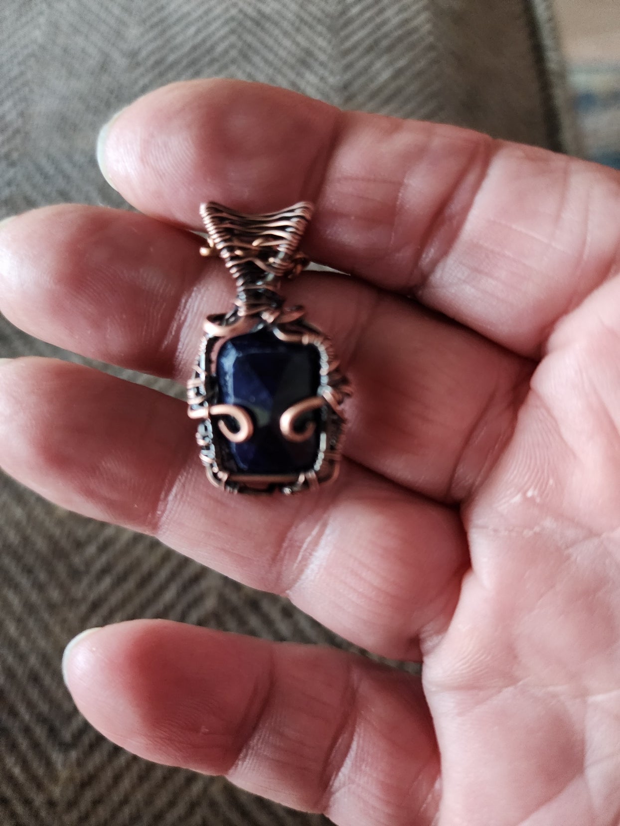 Sapphire, Blue Sapphire, Faceted Blue Sapphire, Rough Faceted Sapphire, Sapphire Jewelry, Sapphire Pendant