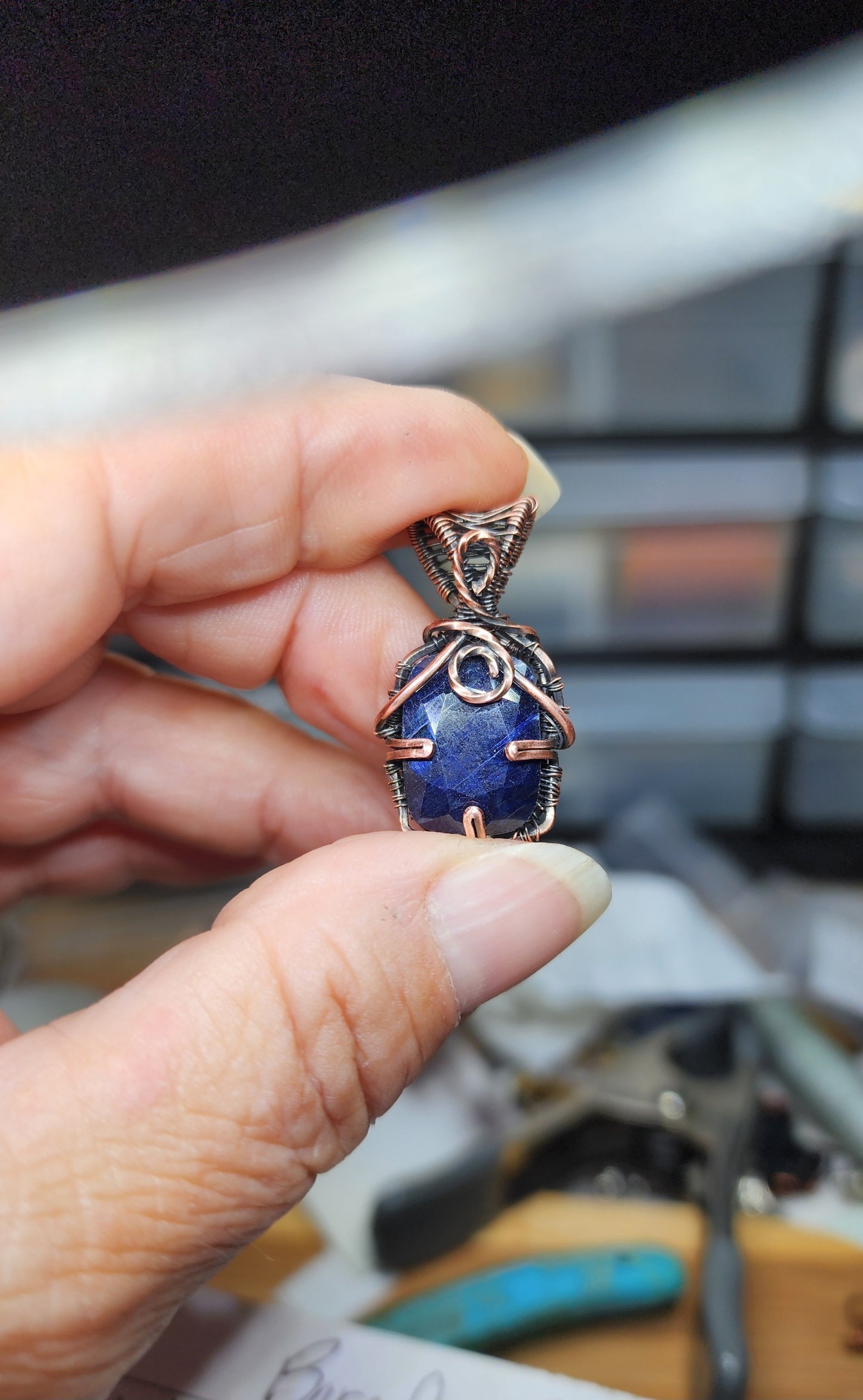 Sapphire, Blue Sapphire, Faceted Blue Sapphire, Rough Faceted Sapphire, Sapphire Jewelry, Sapphire Pendant