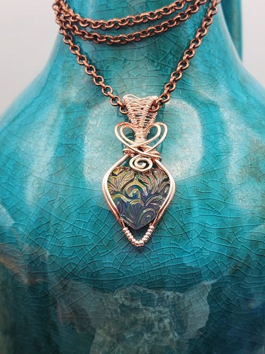 Aura Opal, Carved Aura Opal, Carved Crystal Doublet, Aura Opal Doublet, Carved Heart, Aura Opal Heart