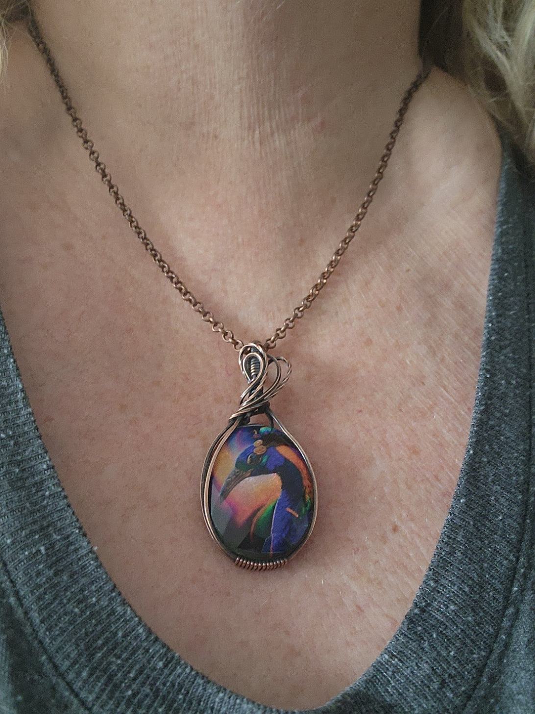 Peacock, Faceted Painting, Faceted Peacock, Peacock Pendant, Peacock Jewelry