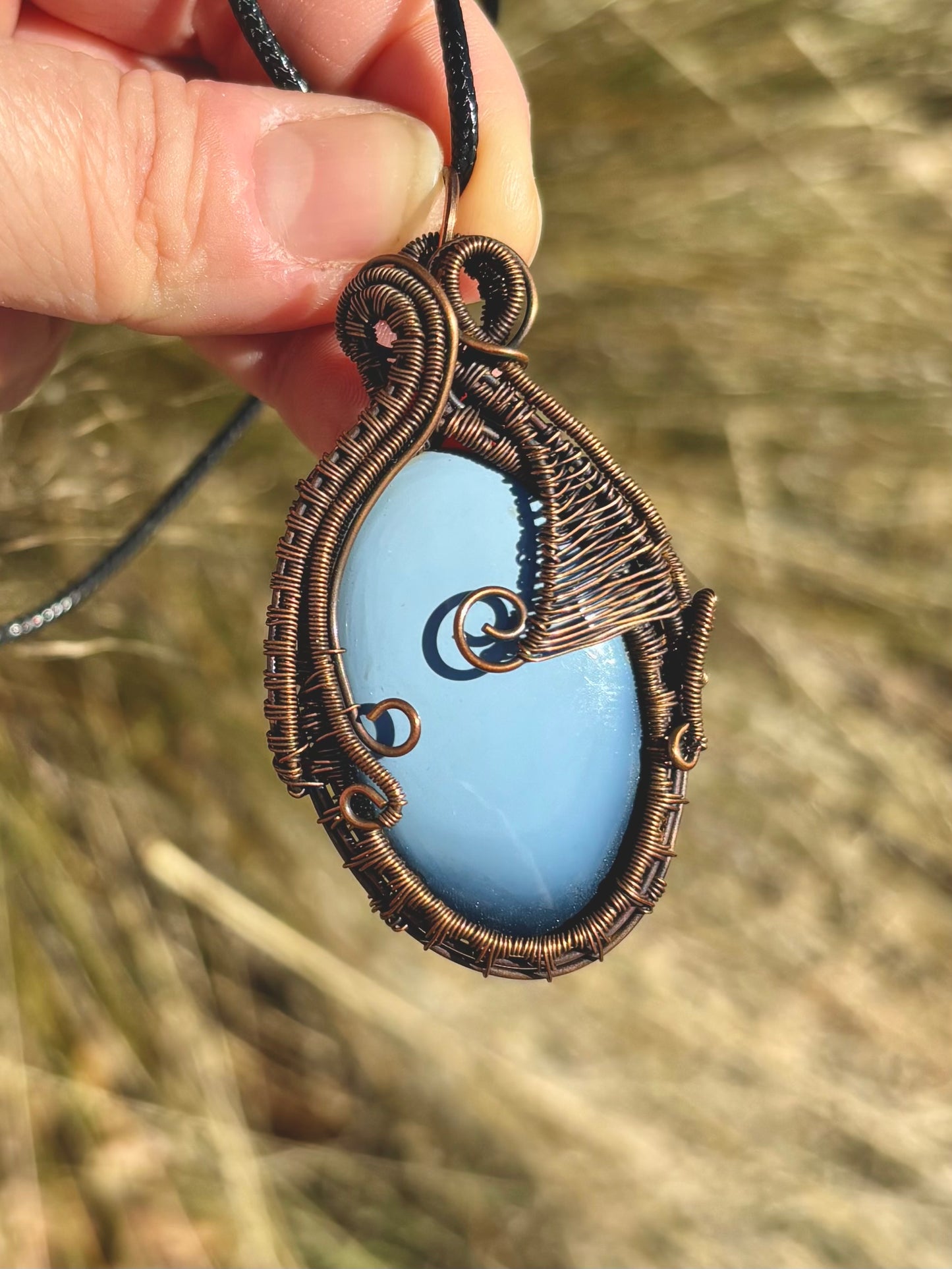 Ocean Jasper and Copper Pendant