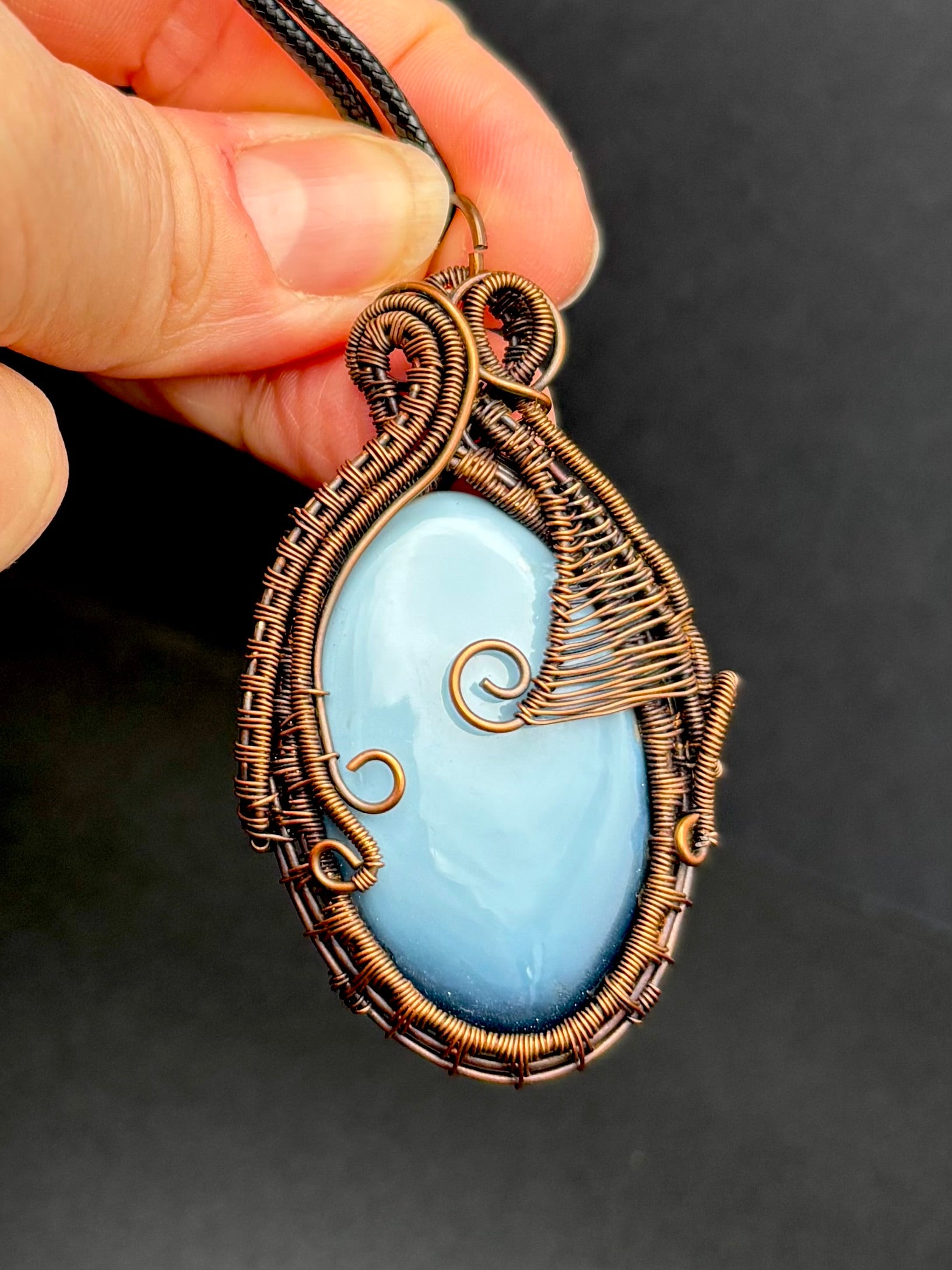 Ocean Jasper and Copper Pendant