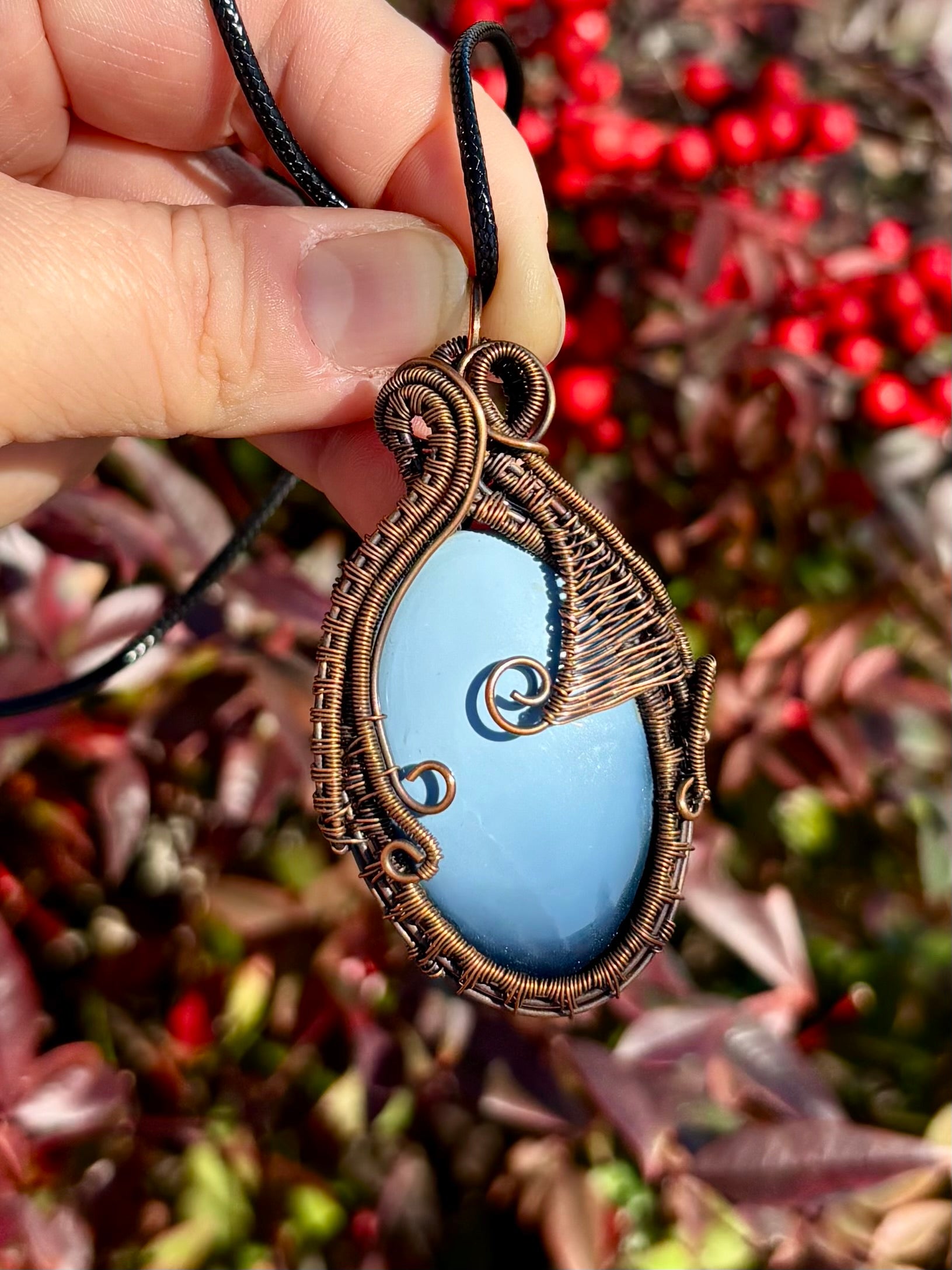 Ocean Jasper and Copper Pendant