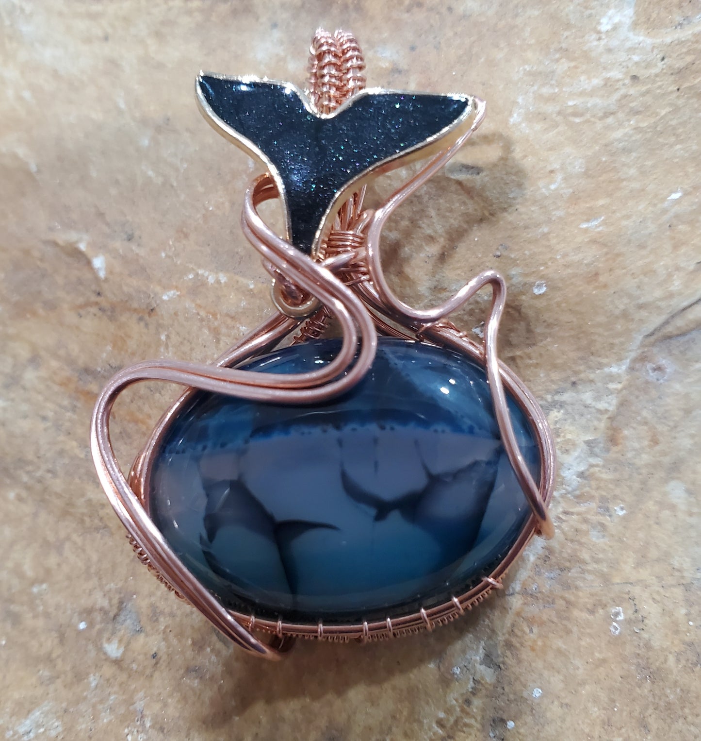 Dragon's Vein wire wrapped pendant