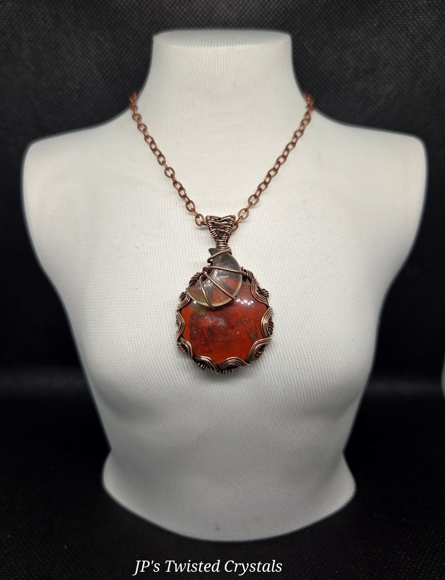 Red jasper with citrine accent