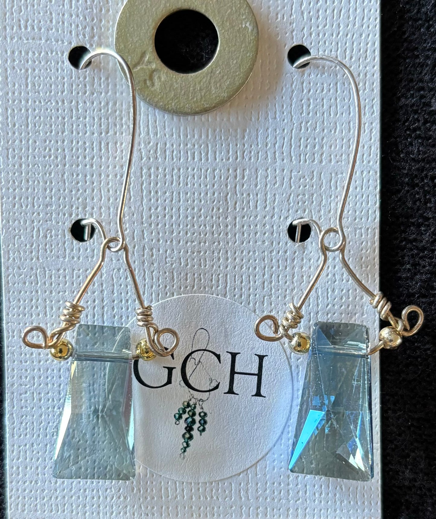 Blue crystal earrings