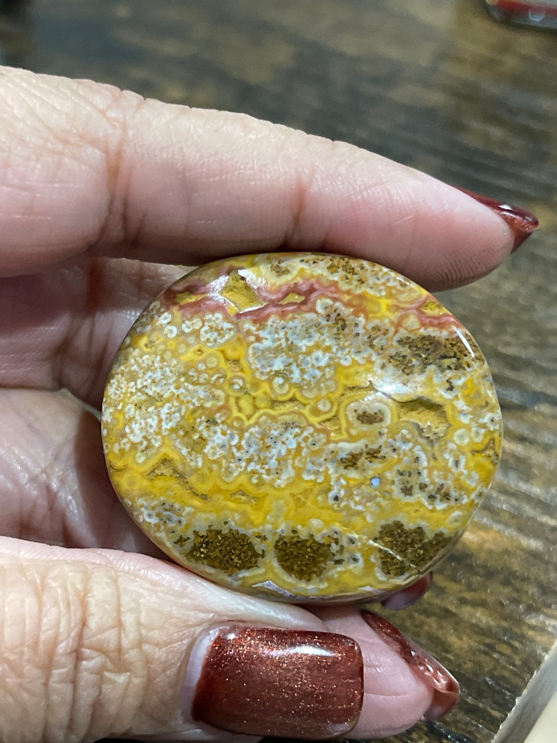 Sea Jasper Palm Stone