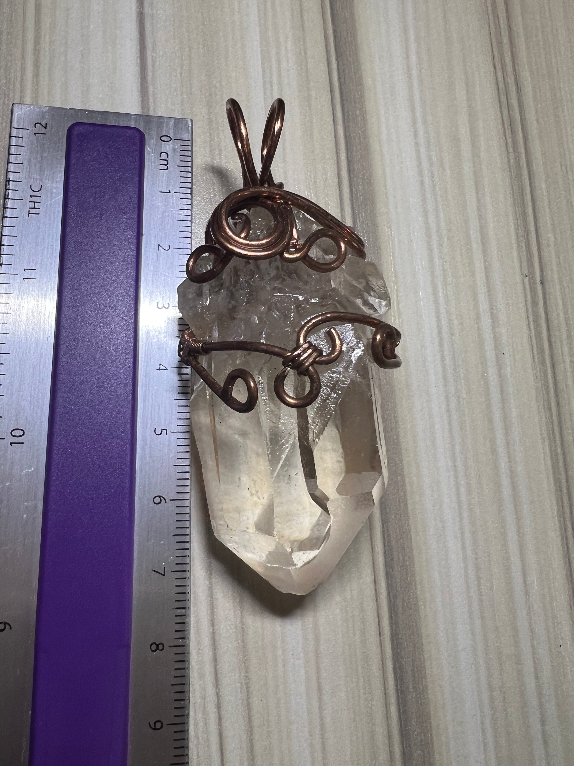 Chunky Clear Quartz Wire Wrapped Pendant